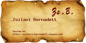 Zsilavi Bernadett névjegykártya