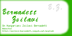 bernadett zsilavi business card
